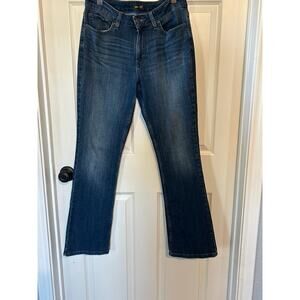 Lee Women's Mid-Rise Bootcut Jeans Size 10M Dark Wash Stretch Denim